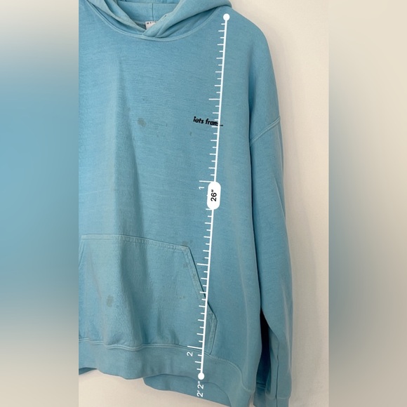 iets frans… Blue Hoodie M Urban Outfitters Relaxed Fit Streetwear Pullover Blank - Picture 8 of 12